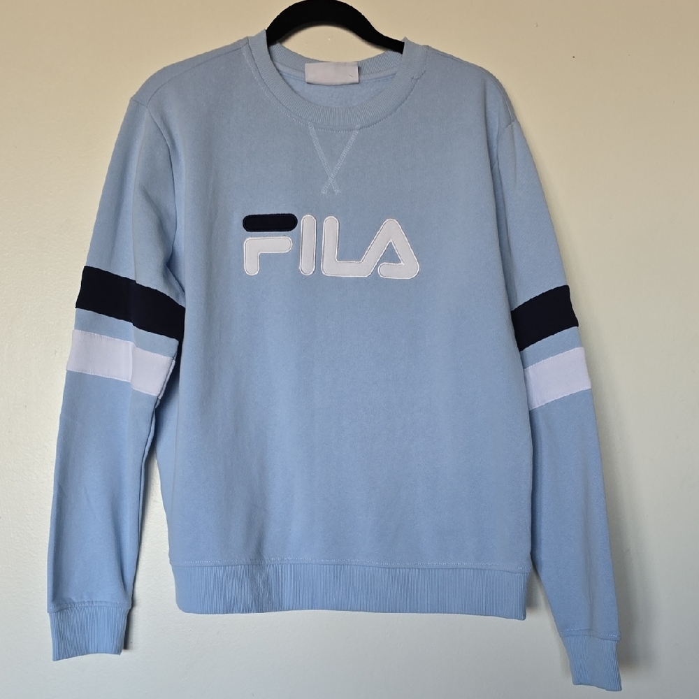Fila Men's Light Blue Crewneck Sweater